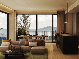 Vista a las montañas